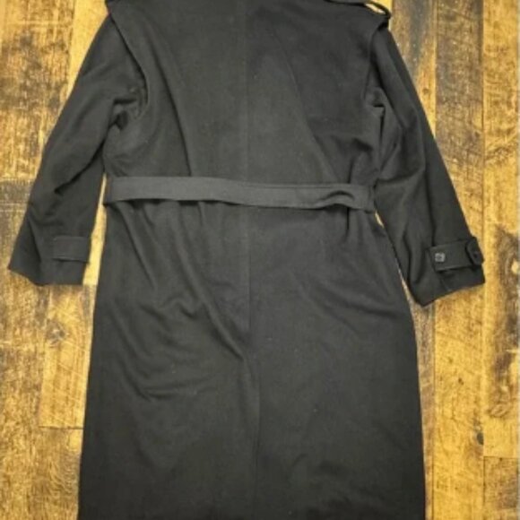 Steinbock Himalaya Loden Wool Air Force Trench Coat‎ Double Breasted Black 40R - Picture 9 of 10